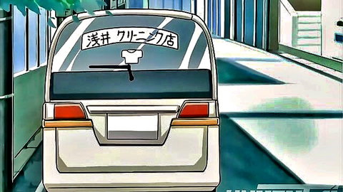 Anime MILF with big tits seduces young boy in school trip van