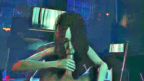 Sadako cosplay ghost woman solo with bottle in dark eerie scene