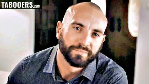 Bald bearded man in dark shirt from Pure Taboo's Laney Grey scene