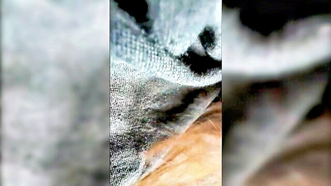 Blurry close-up of fabric and hair in secretive office encounter
