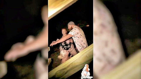 Thor Johnson fucking busty blonde on Florida beach at night