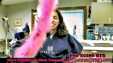 Aria Nicole as perverted podiatrist in sexy foot fetish doctor scene, smiling brunette babe