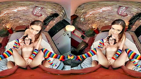 Leana Lovings nude in hot stepsister scene, spread legs in colorful striped socks