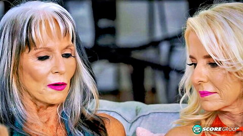 Mia Austin silver-haired granny in intimate session with blonde mature