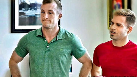 Brick Danger and fit friend in casual shirts for stepmom fantasy video