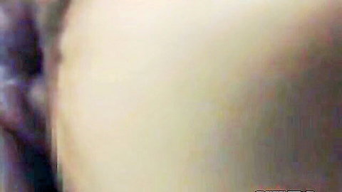 Close-up sharking view of Japanese girl's exposed ass from behind