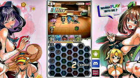 Busty anime girls in Project QT hentai game screenshot