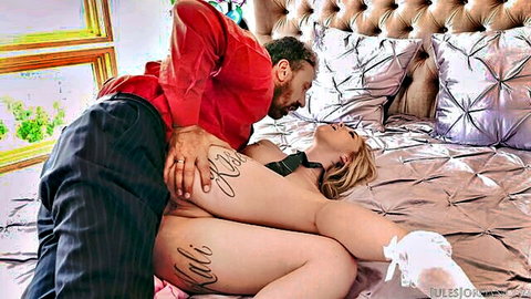 Kali Roses in intense missionary sex with older man, explicit penetration