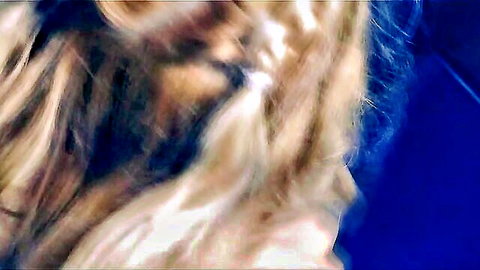 Vicky Wilfing blonde in intense close-up pose
