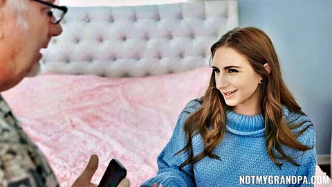Penelope Kay smiles at stepgrandpa discovering her sugar daddy search