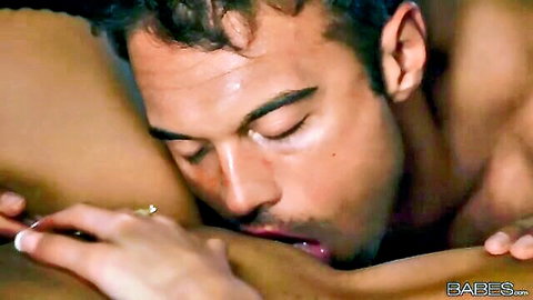 Callie Cyprus in steamy cunnilingus scene with muscular stud - Babes