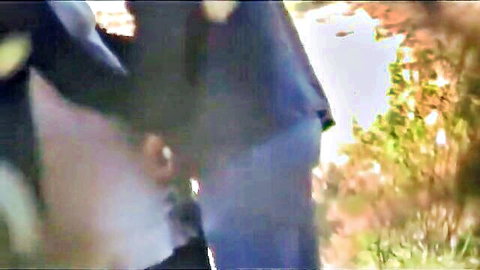 Arab couple in intimate outdoor embrace