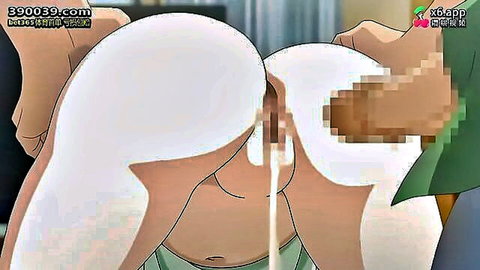 Hentai teen coquette with big white ass in doggy style creampie