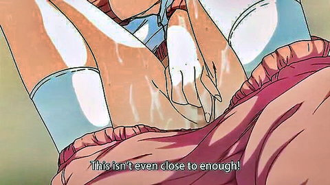Hentai anime girl in school uniform with cum on thighs and pussy
