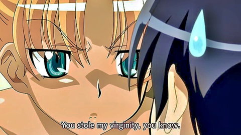 Hentai witches scene: Angry orange-haired girl confronts partner over stolen virginity