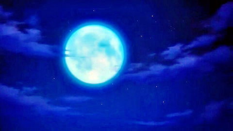 Breathtaking hentai vixens under glowing blue moon in adult anime scene