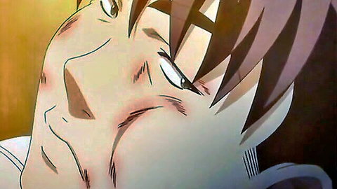 Blushing intense anime male close-up from Kimi No Na Wo Yobeba hentai