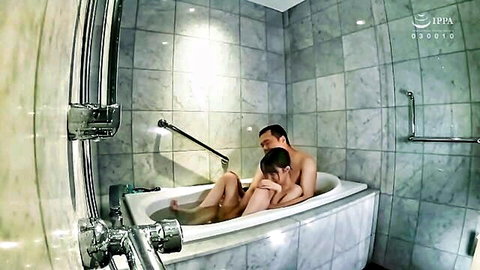Yumeru Kotoishi intimate bath embrace with man, JAV daughter roleplay