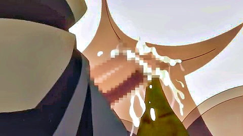 Sweet hentai teens with champagne bottle splash in erotic anime style