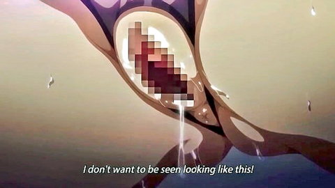Chizuru Chan embarrassed censored exposure in hentai solo scene