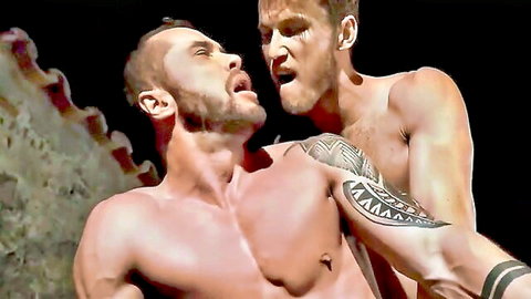 Marq Daniels pounds Tyler Berg raw in intense gay rough sex scene