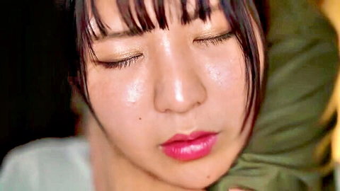 Seductive close-up of Japanese chubby I-cup big tits beauty from DOA-035 JAV