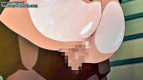 Censored hentai closeup of thick white ass cheeks spread with pixelated pussy fuck
