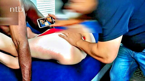 Interracial BDSM hotwife loaned to BBC bull, hubby filming