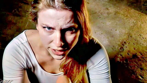 Xev Bellringer intense closeup as thief in milf blowjob teaser