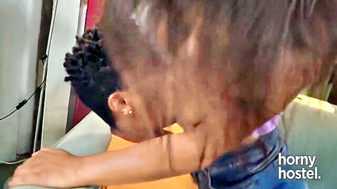 Sheila Ortega curvy Latina embraced by BBC in horny hostel tease