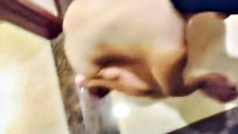 Gay teen villein submissive close-up in BDSM scene