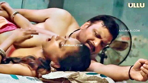 Hot Indian couple in intimate bed scene from Ullu Imli 02 web series