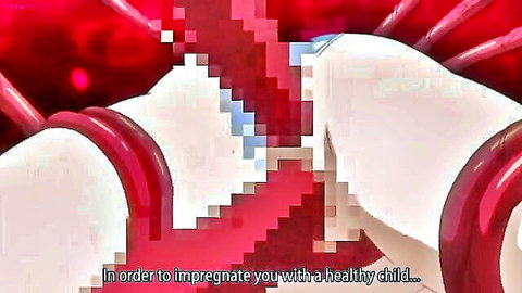 Hentai anime girl with white hair tentacle penetrated in Mouryou No Nie 1