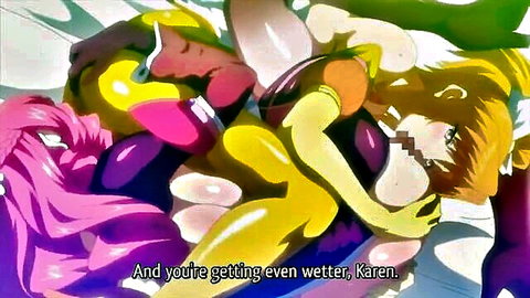 Futanari hentai compilation: Anime girls in wet lesbian entanglement, Karen getting aroused