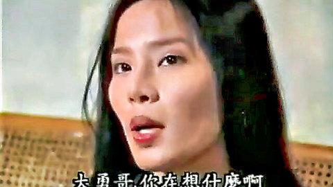 Asian woman in Buddhist priest erotic dream, intense gaze and full lips