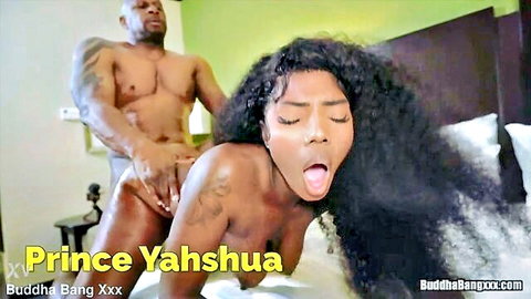 Miami Davis in intense doggy style with Prince Yahshua, ebony couple