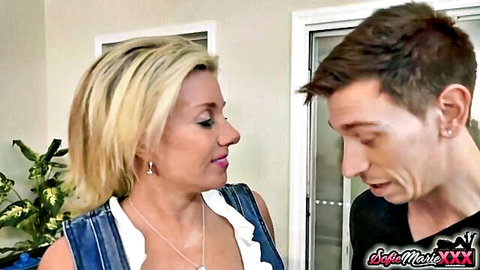 Sofie Marie seducing stepson in intimate close-up