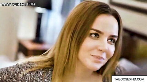 Big ass MILF smiles seductively before blowjob and hard doggy style fuck
