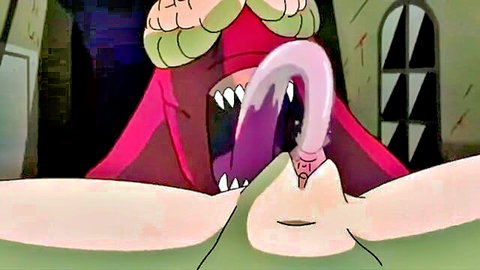 Claire Resident Evil hentai parody with monster tongue oral penetration