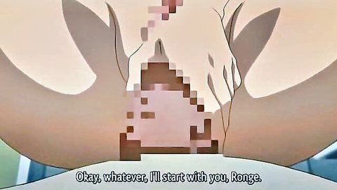 Busty hentai girl with huge tits spreads her pixelated pussy saying 'Okay whatever I'll start with you Rogue'