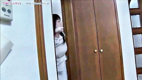 Japanese woman in white dress gagged in bondage BDSM setup