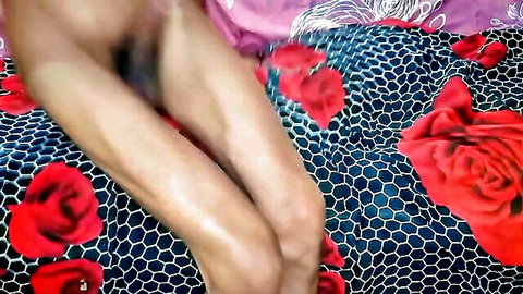 Kajal Bhabhi nude legs spread showing shaved pussy on bed