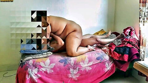 Gujarati BBW aunty in missionary sex with condom, softcore fucking