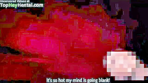 Busty hentai teen in stockings with mind-blank expression, creampie scene