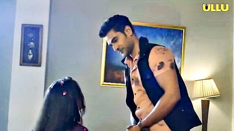 Indian couple in teasing BDSM pose from Charmsukh Behrupiya