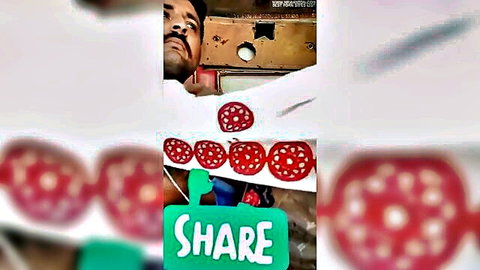 Hot Muslim Desi Bhabhi thumbnail with bearded man and red pepperoni motifs