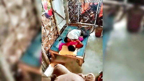 Desi Indian couple in intense missionary sex on bed