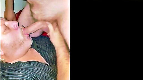 Woman dominates cuckold with forced oral and choking