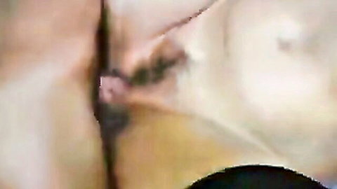 Close-up of Russian mature woman's hairy pussy during penetration by man