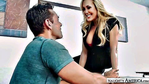 Brandi Love and Nicole Aniston as blonde teachers seducing student
